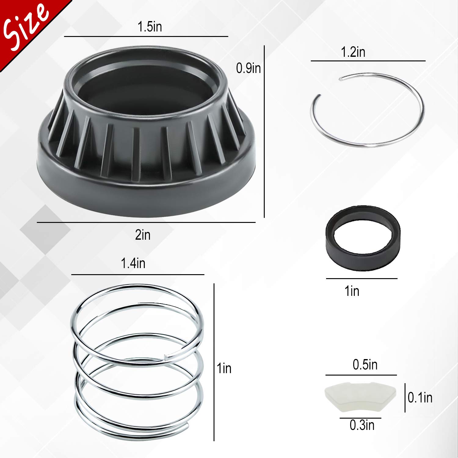 ♡⑧♡ WP285170 Dishwasher Faucet Adapter 285170 Collar Kit fit